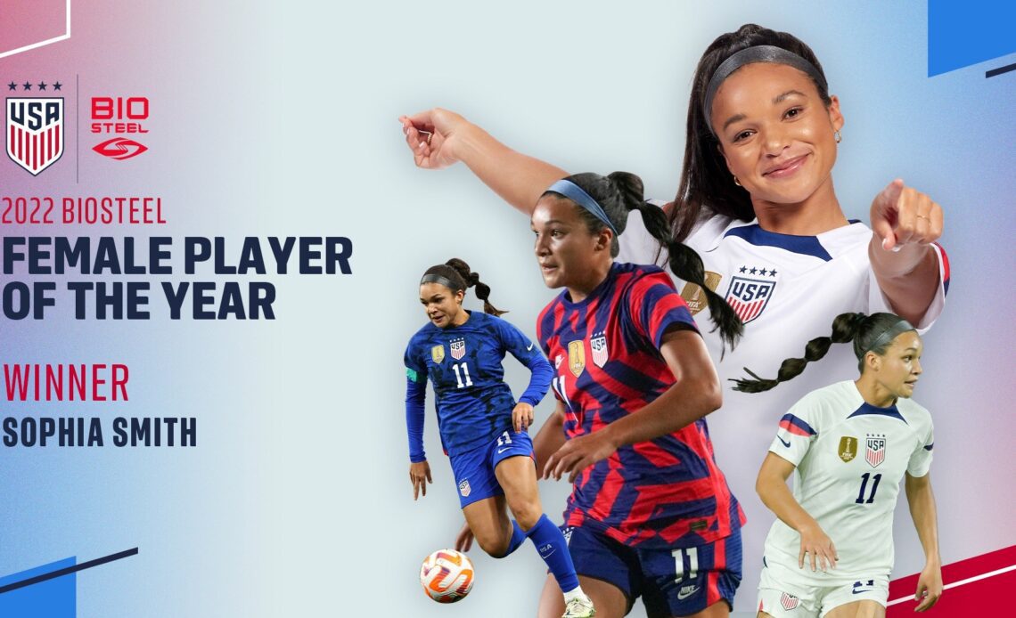 Sophia Smith Voted 2022 Biosteel U.S. Soccer Female Player Of The Year; Jaedyn Shaw Voted 2022 Chipotle U.S. Soccer Young Female Player Of The Year