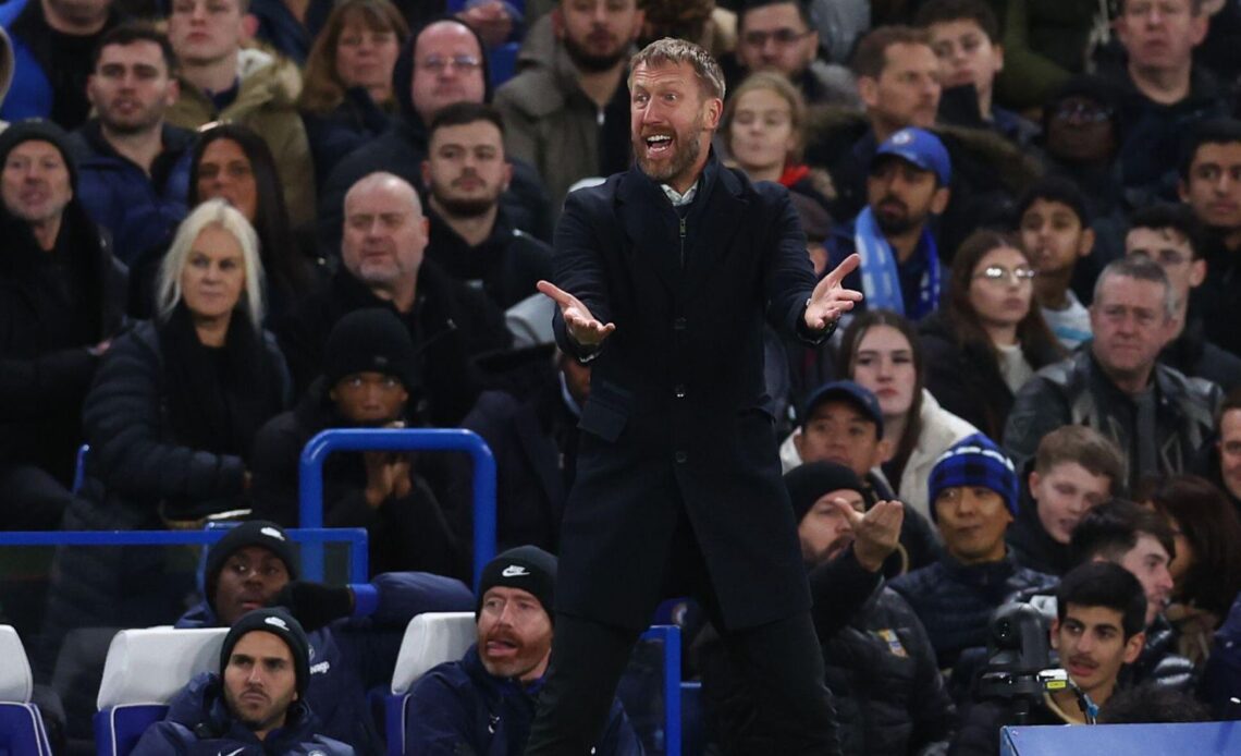 Chelsea boss Graham Potter shouts at his players