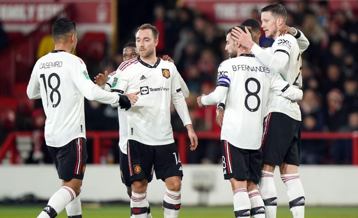 Nottingham Forest vs Man Utd: Wout Weghorst celebrates his goal