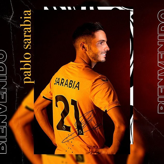 Wolves have announced the signing of Pablo Sarabia from Paris St Germain for £4.4million