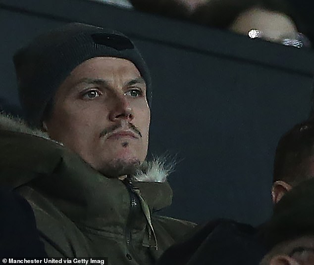 Sabitzer was in the stands at Old Trafford to watch his new team as they took on Forest