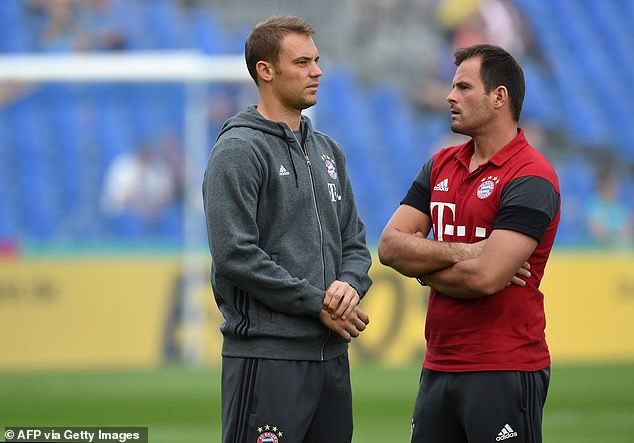 Tapalovic (right) is a close friend of Neuer and was best man at the 36-year-old's wedding