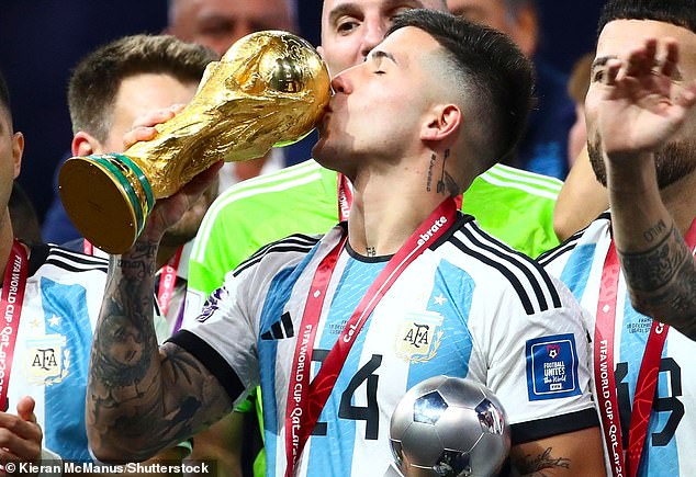 His arrival came just over a month after he won the World Cup in Qatar with Argentina
