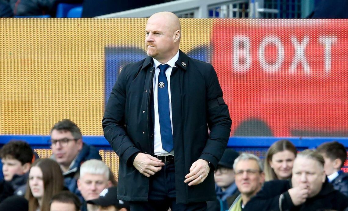 Sean Dyche watches a match from the toucline