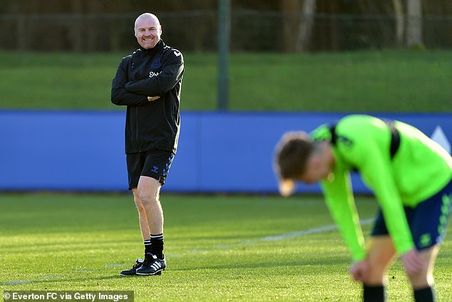 New Everton boss Sean Dyce appeared to enjoy putting his players through a gruelling training session as he bids to save them from the drop