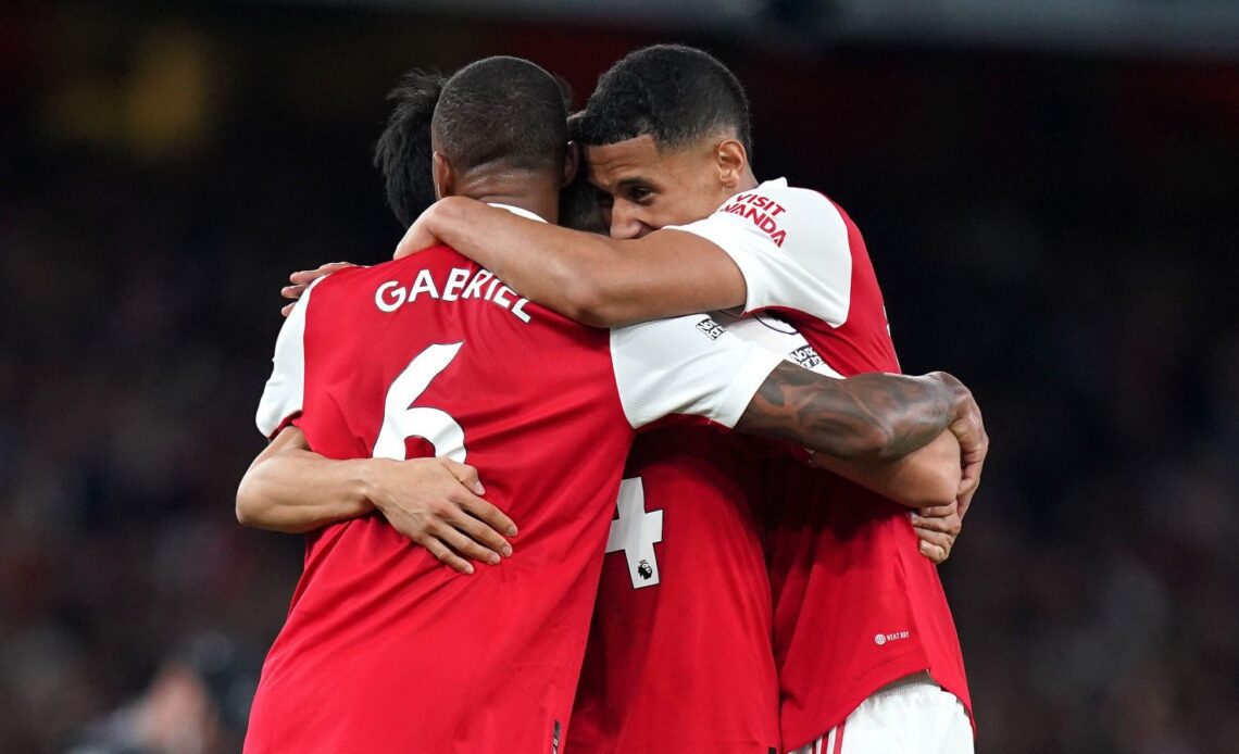 Gabriel and William Saliba in action for Arsenal