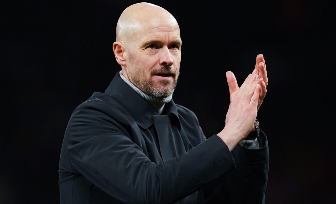 Erik ten Hag after Manchester United's Europa League victory over Barcelona at Old Trafford, Manchester, February 2023.