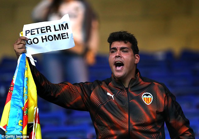 'Lim go home' is what it says on all the banners and placards held at every Valencia home game