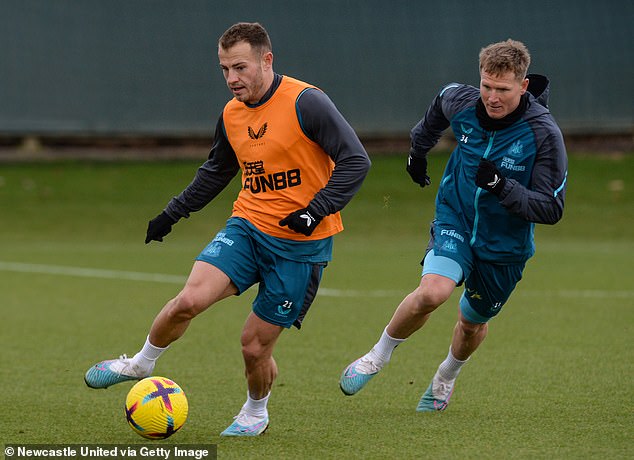 Newcastle winger Ryan Fraser (pictured earlier this month) is training with the club's Under 21s