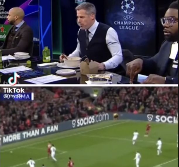 Video: Behind the scenes footage shows Jamie Carragher's priceless reaction to Liverpool conceding 5 goals to Madrid