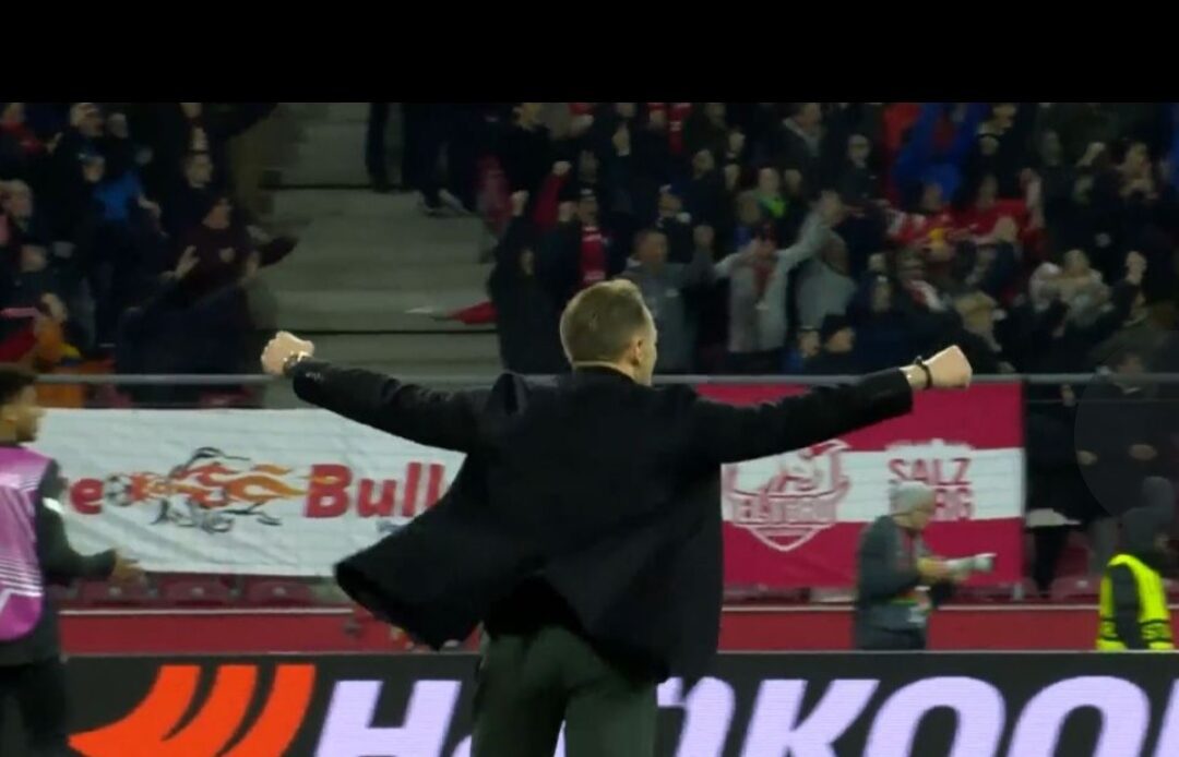 Video: Jose Mourinho's priceless reaction as Salzburg boss copies his famous celebration after late winner