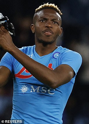 Napoli's star No 9 Victor Osimhen is expected to fetch around £100m this summer