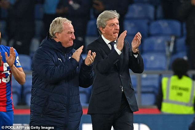Managerial veteran Hodgson, 75, and his assistant Ray Lewington (left) started by holding a key strategy meeting as they began plotting Palace¿s route to Premier League survival