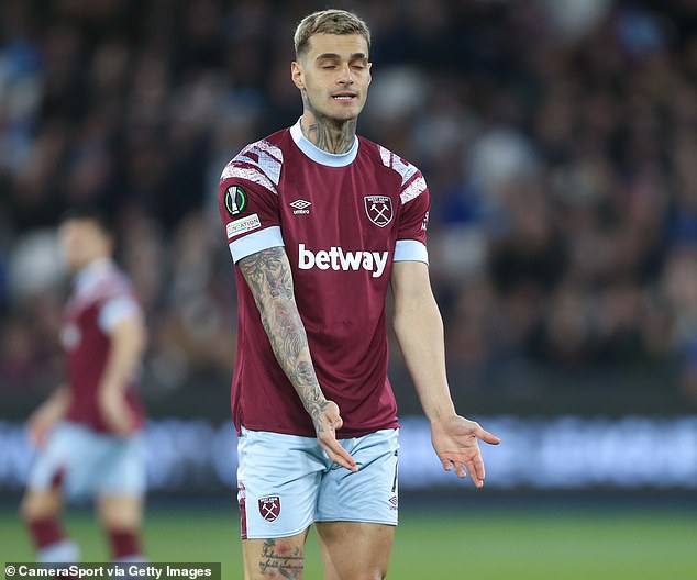 The £35.5m striker faces an uncertain future at West Ham, where he is currently third choice