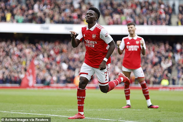 The 21-year-old winger has been a key part of the Gunners' title charge this season