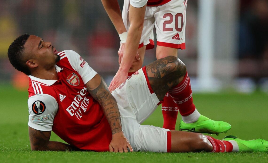 Arsenal striker Gabriel Jesus is hurt