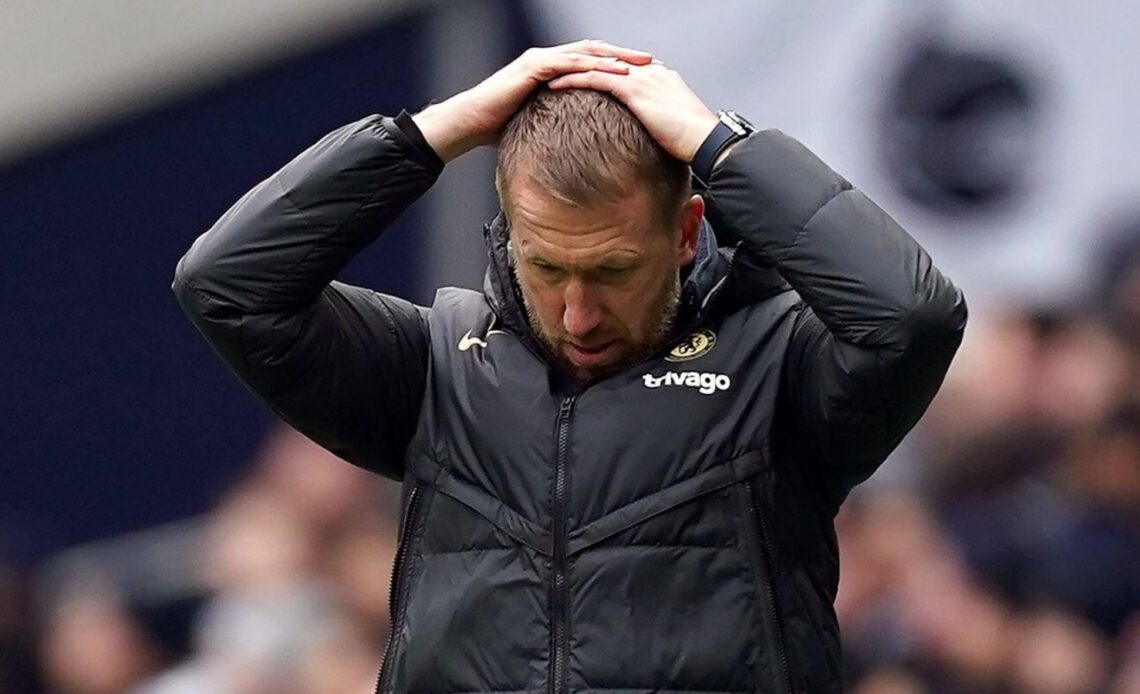 Chelsea boss Graham Potter puts his hands on his head