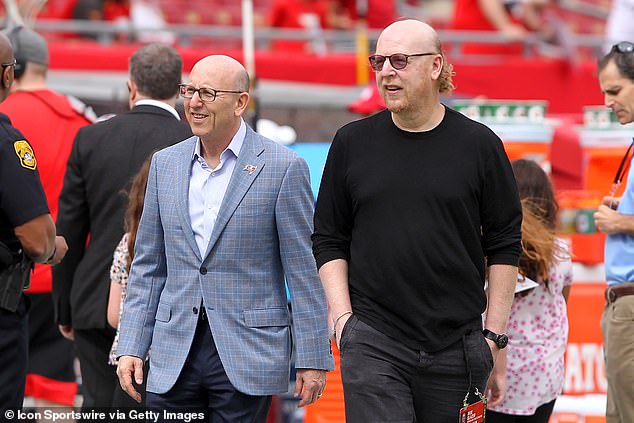 United fans fear Joel (left) and Avram Glazer (right) may continue as the club's owners despite putting it on the market late last year