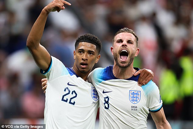 Jude Bellingham (left) and Jordan Henderson (right) have struck up a strong bond in recent times