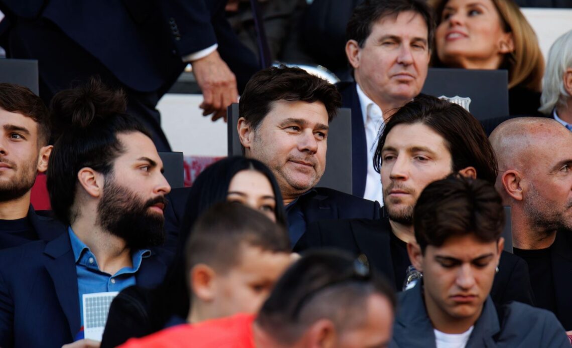 Ex-Tottenham boss Mauricio Pochettino watches a La Liga match