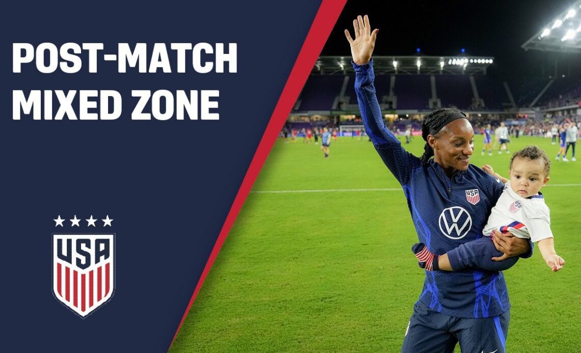 POST-MATCH MIXED ZONE: Crystal Dunn | USWNT vs. Canada | Feb. 16, 2023