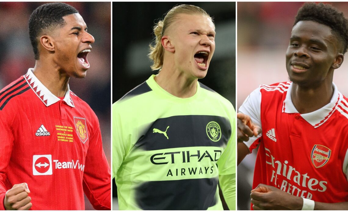 Marcus Rashford, Erling Haaland and Bukayo Saka are all in contention for the PFA Player of the Year award.