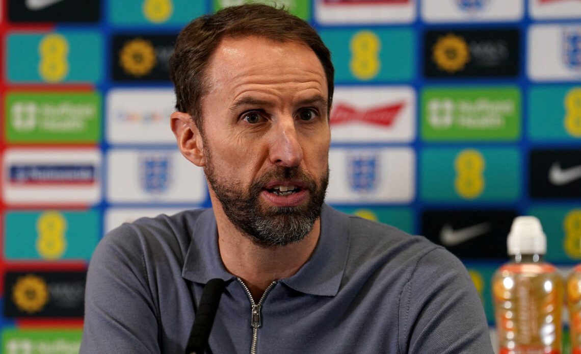 England manager Gareth Southgate during a press conference to announce the squad for the upcoming UEFA EURO 2024 qualifying matches against Italy and Ukraine, at St. George's Park, Burton upon Trent.
