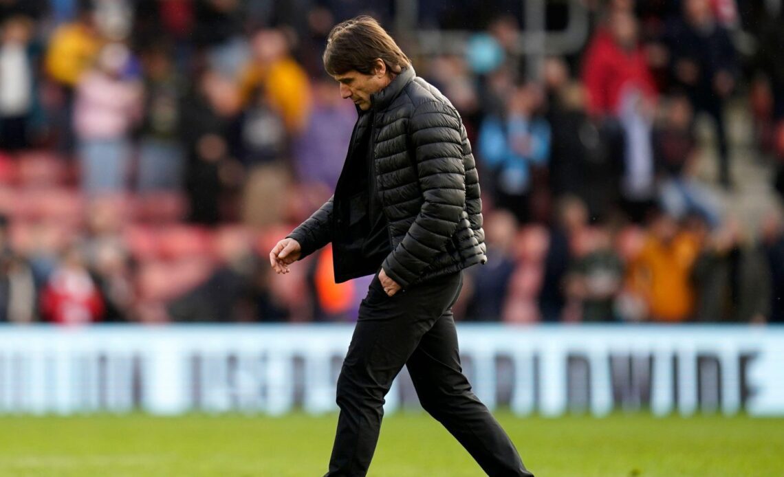 Antonio Conte looks dejected after a match