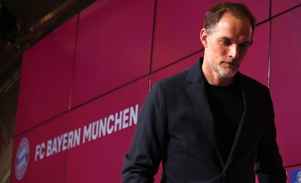 Former Chelsea boss Thomas Tuchel enters a press conference