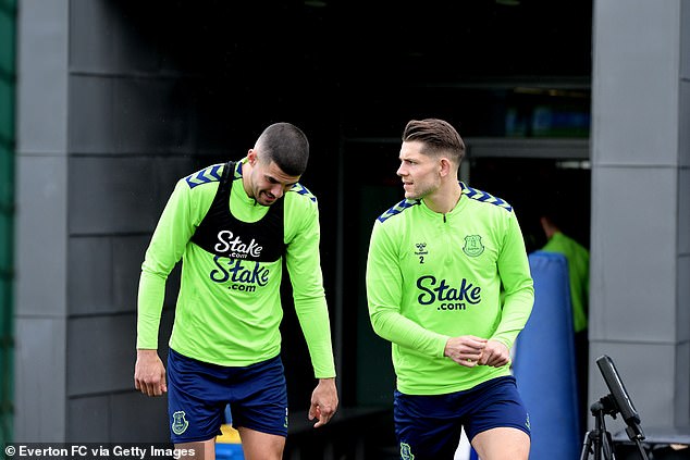 But the centre half has recently lost his place in the Toffees starting line-up to Michael Keane