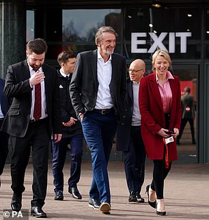 British billionaire Sir Jim Ratcliffe (centre) and his group submitted their second bid on March 23