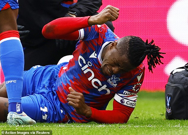 Zaha suffered a groin injury against Leicester earlier this month and is currently sidelined