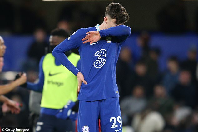 Fans have urged Chelsea to sell Kai Havertz, 23, after his 'criminal' finishing against Liverpool