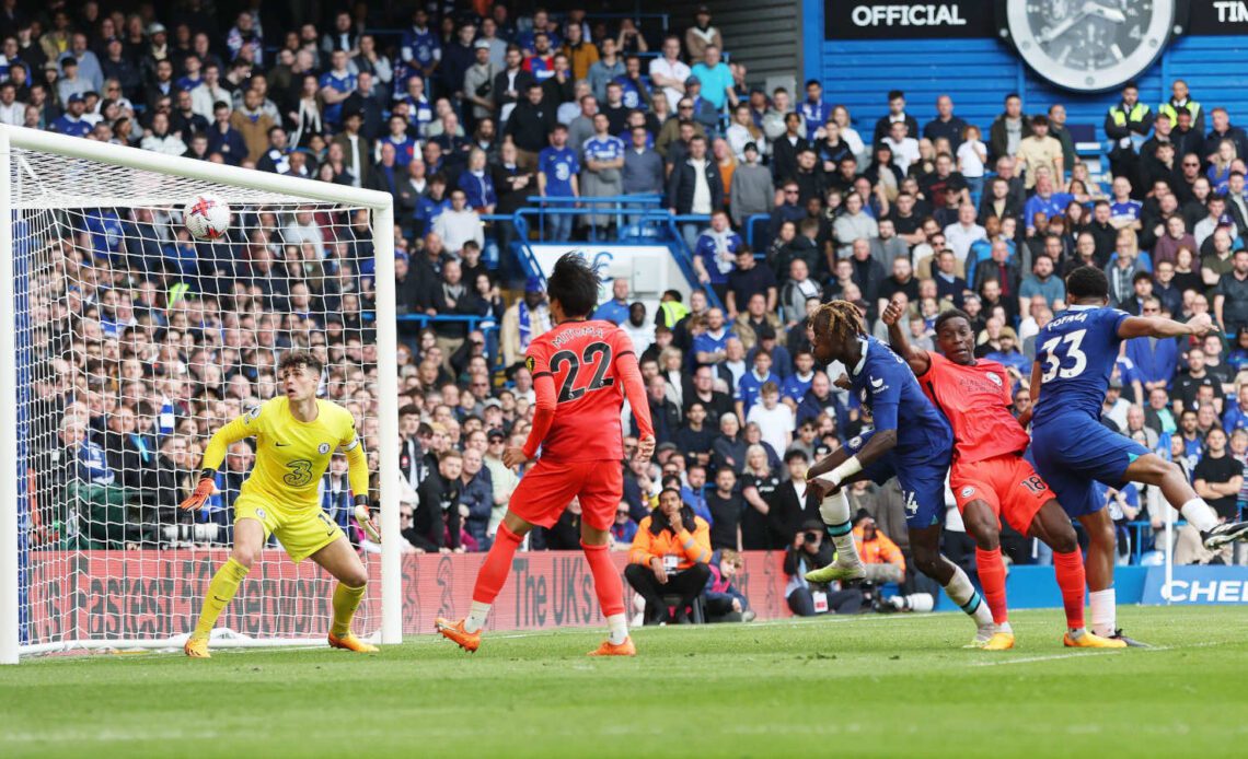 Danny Welbeck scores for Brighton against Chelsea in the Premier League