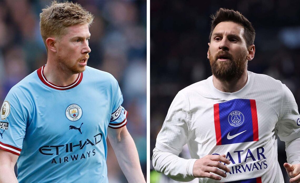 Comparing Lionel Messi and Kevin De Bruyne stats from this season