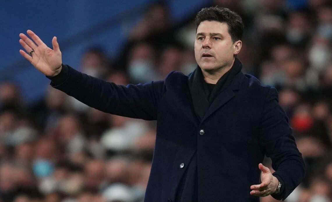 March 09, 2022, PSG head coach Mauricio Pochettino during the UEFA Champions League match between Real Madrid and Paris Saint Germain, played at Santiago Bernabeu Stadium on March 09, 2022 in Madrid, Spain.
