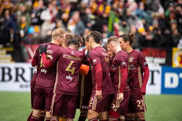 Detroit City FC on the field