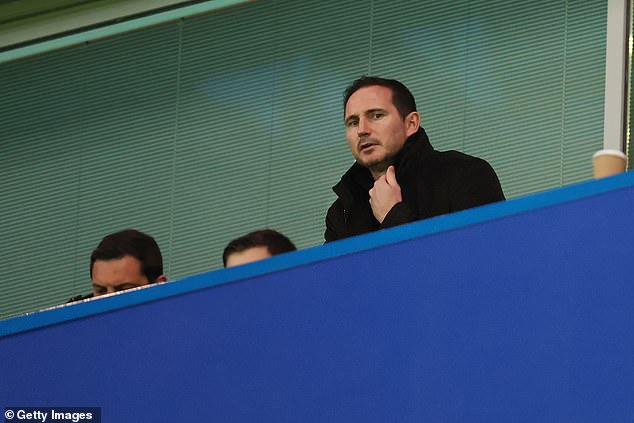 Frank Lampard watched Chelsea's draw with Liverpool from the director's box and could be set to return to the club as their caretaker manager