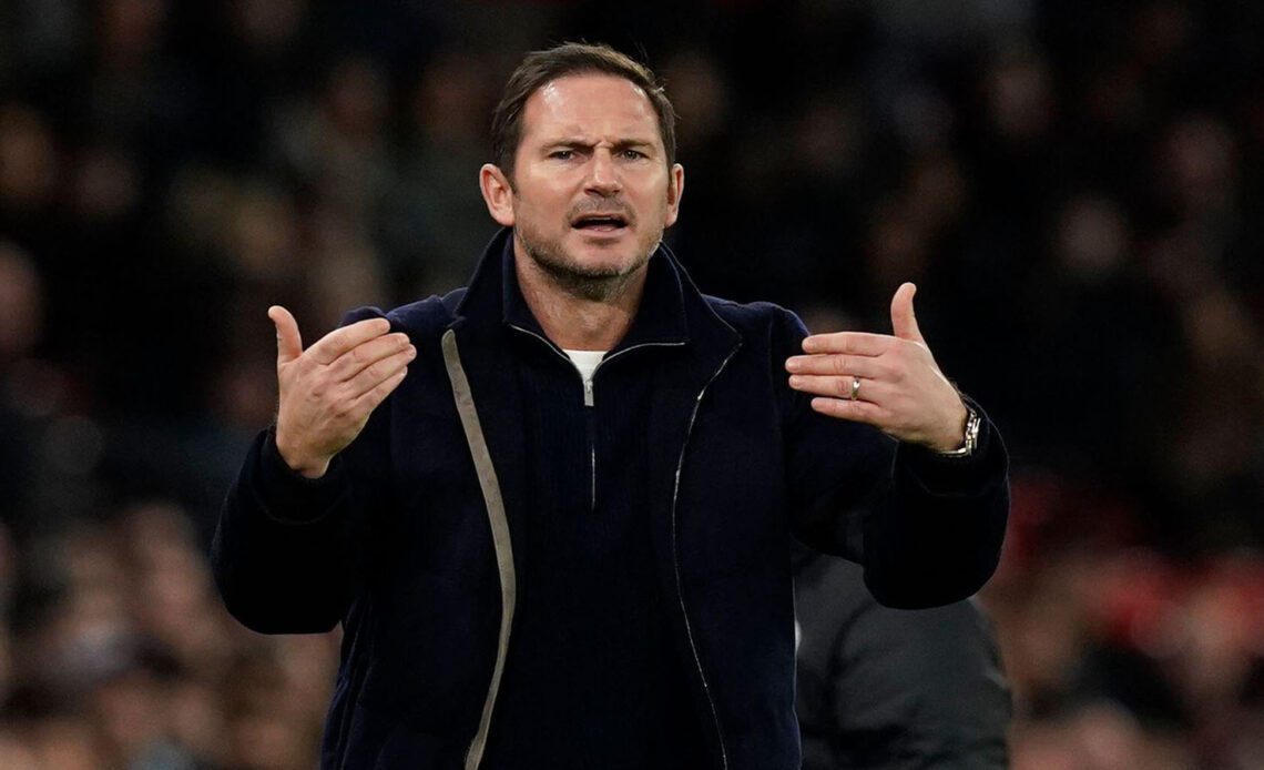 Frank Lampard manager of Everton during the The FA Cup match at Old Trafford