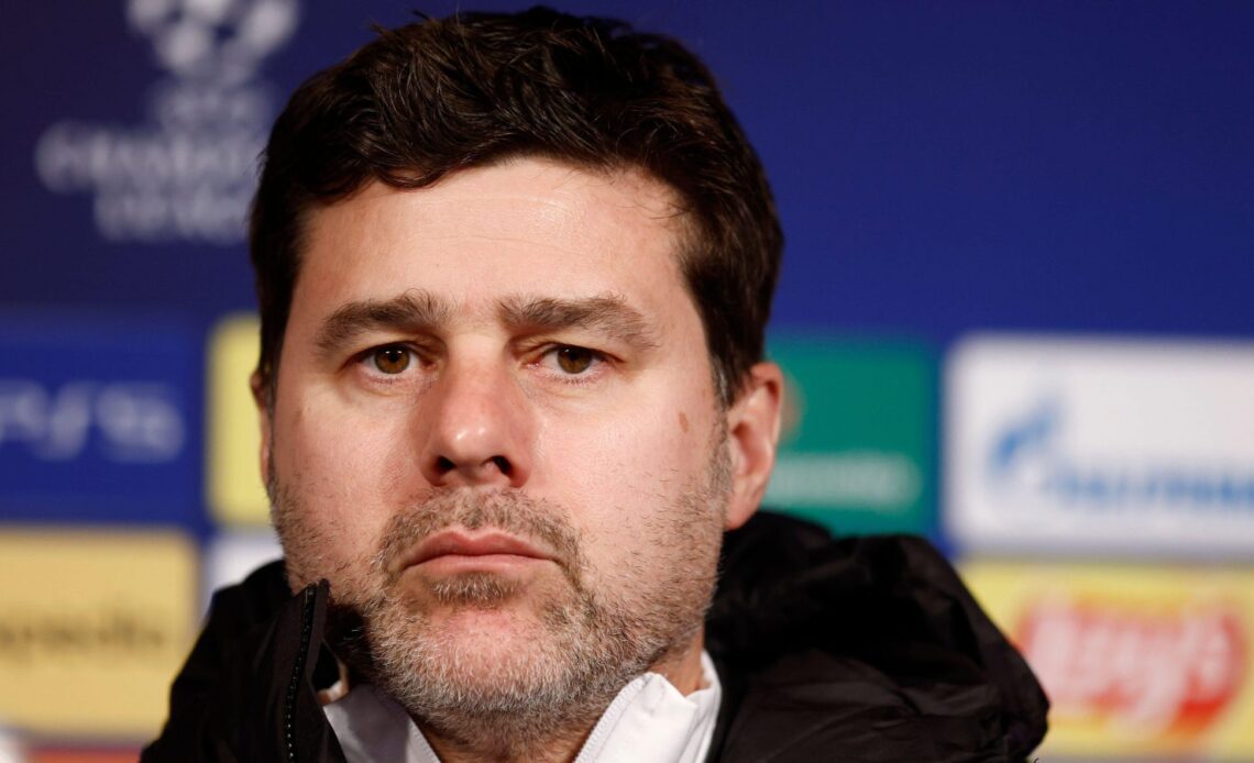 Reported Chelsea target Mauricio Pochettino during a press conference