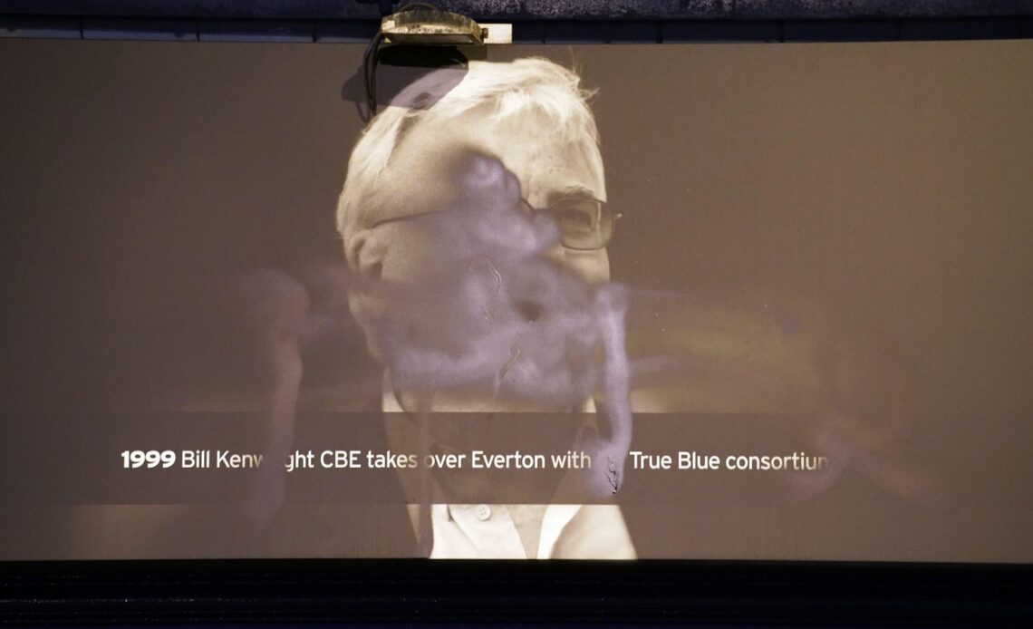 A defaced poster of Bill Kenwright