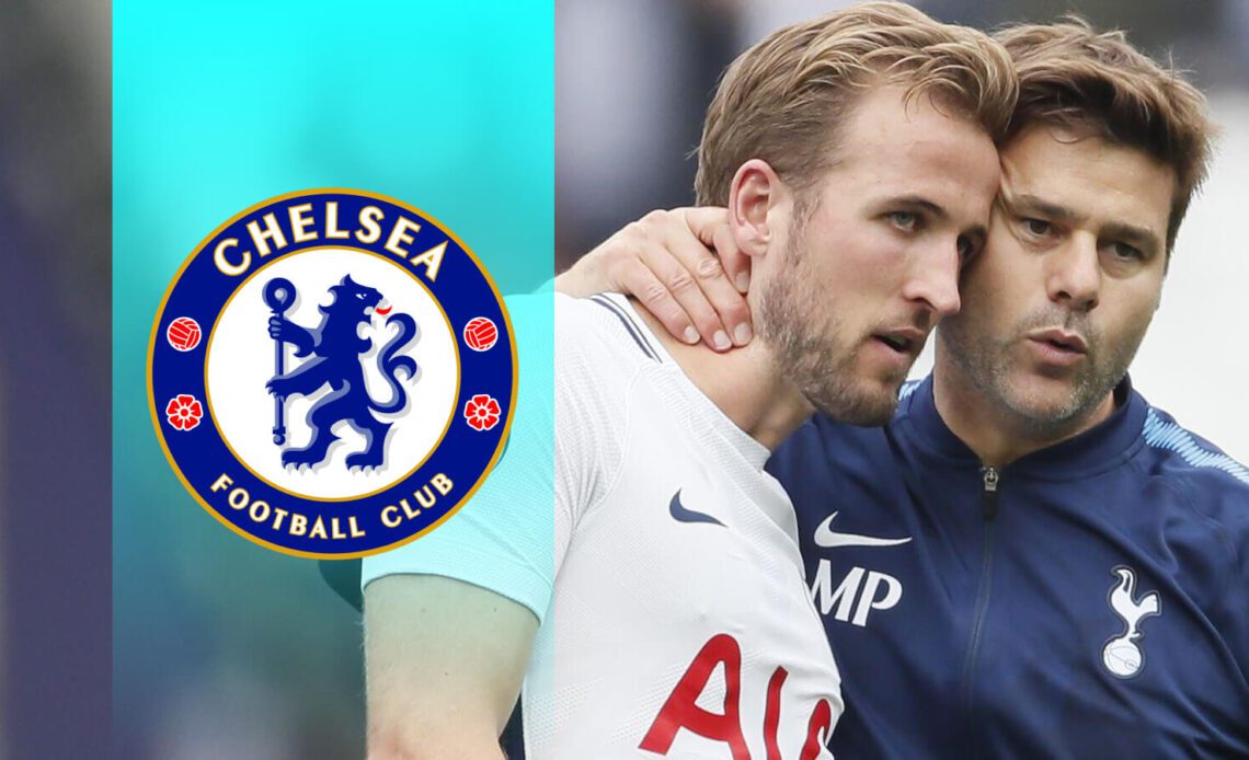 Chelsea targets Harry Kane and Mauricio Pochettino hug