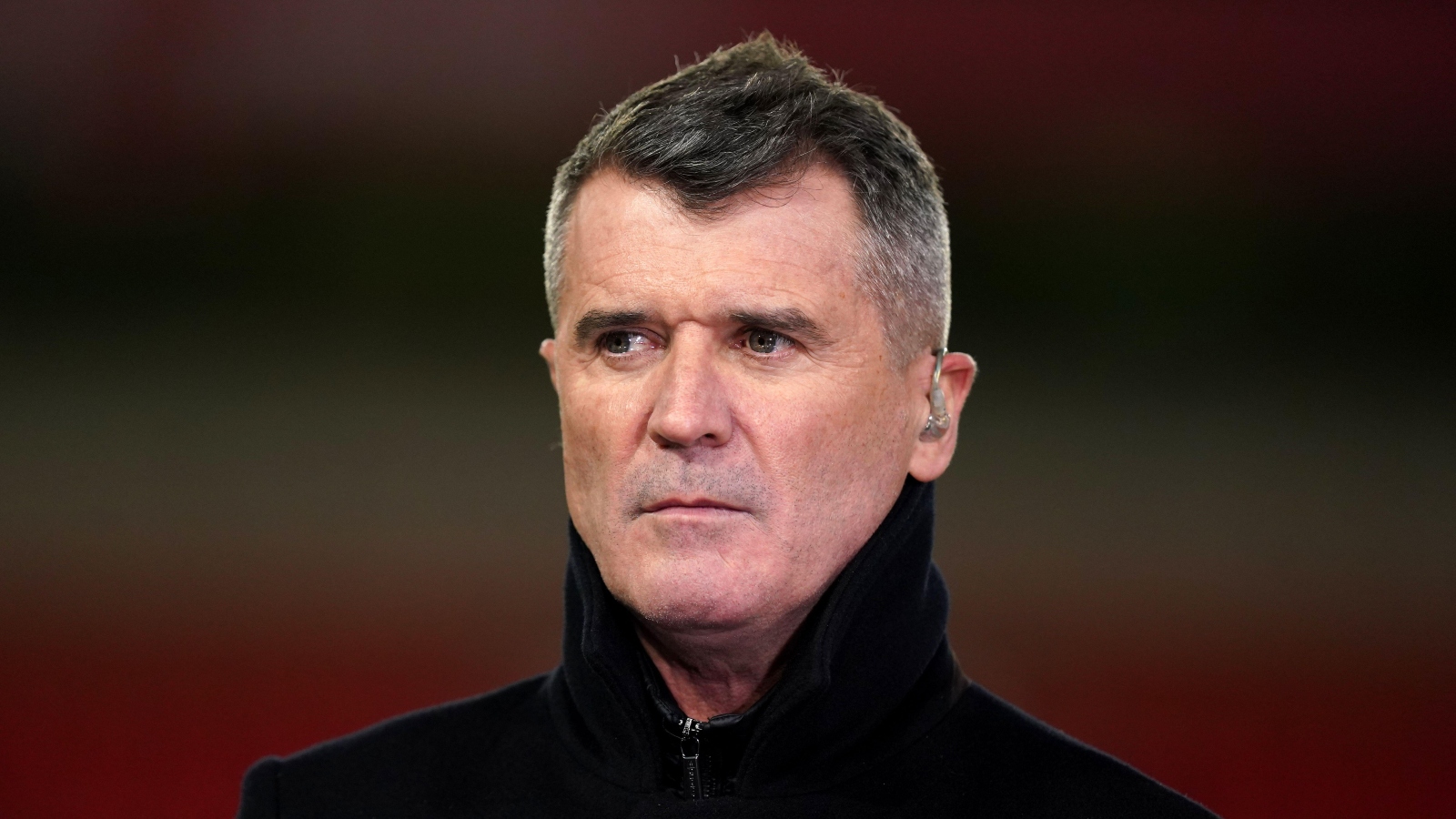 Former Nottingham Forest and Manchester United player, Roy Keane, working for Sky Sports ahead of the Carabao Cup semi-final, first leg match at the City Ground, Nottingham. Picture date: Wednesday January 25, 2023.