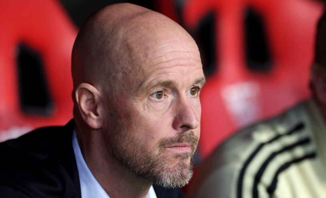 Erik ten Hag sat on the bench