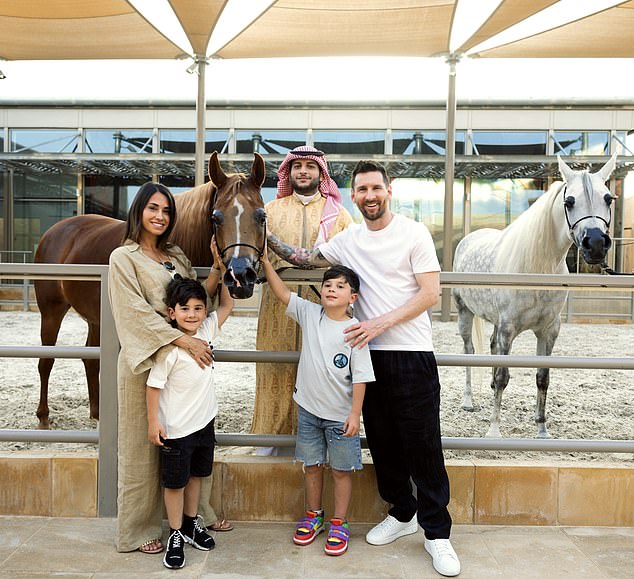 Messi, 35, visited Saudi Arabia with his wife Antonela and children Ciro and Mateo as part of his duties as a tourism ambassador for the country last week