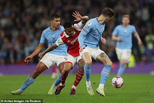 The Spaniard could rest Rodri (left) and John Stones (right) against Leeds United on Saturday