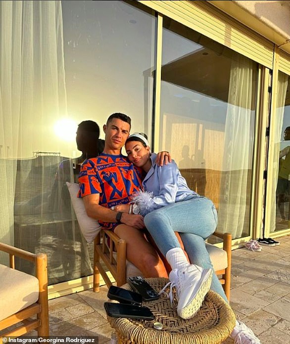 Ronaldo and his partner Georgina Rodriguez enjoy the sunshine in the Saudi capital