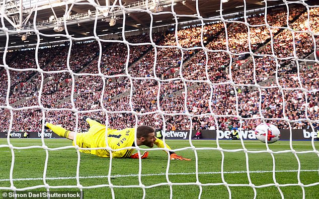 He has been guilty of glaring errors this season (pictured - his mistake for West Ham's first goal at the weekend), but they may struggle to sign a new No 1 and pay him them the same wages