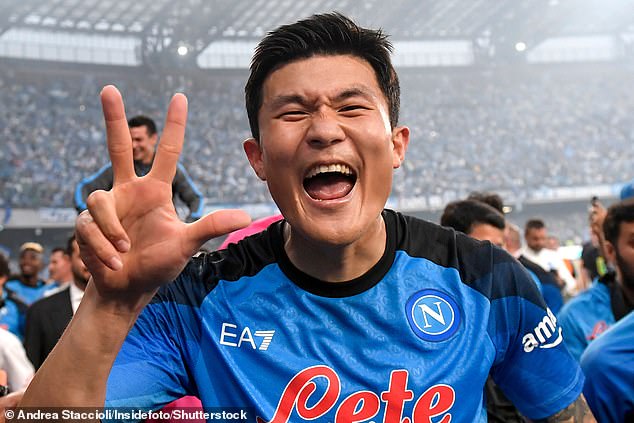 The teenager is already drawing comparisons with compatriot Kim Min-Jae (pictured) at Napoli