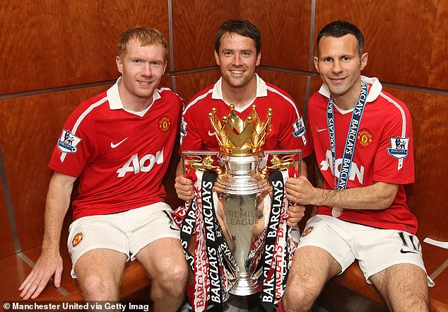 Ryan Giggs (right) won 13 Premier League titles with Man United, but his son will not be following in his footsteps at Old Trafford after leaving the Red Devils to join Sheffield United